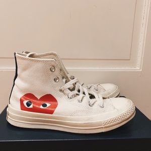 AUTHENTIC Comme des Garcons High White Converse
